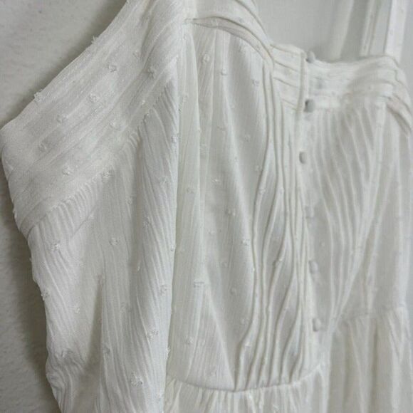 Torrid Womens 3X White Swiss Dot Washable Gauze Tiered Pin Tuck Tank Top NWT - Picture 12 of 12